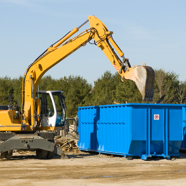 what size residential dumpster rentals are available in Gun Plain MI